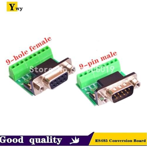 DB9 Male and Female Connector Adapter Screw Terminal 9-Pin 9-Hole RS232 RS485 Conversion Board