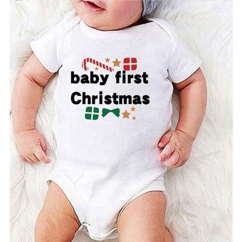 Baby First Christmas Printing Romper for Babies Toddler Jumpsuit Winter Cotton Newborn Girl Outfit Baby Clothing boy girl