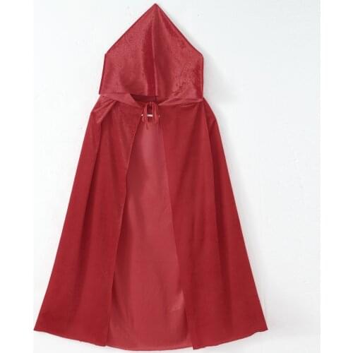 Kids Unisex Halloween Cosplay Performance Cloak HoodedStraps Self Tie Casual Soft Cloak for Cosplay Costumes Carnival Party