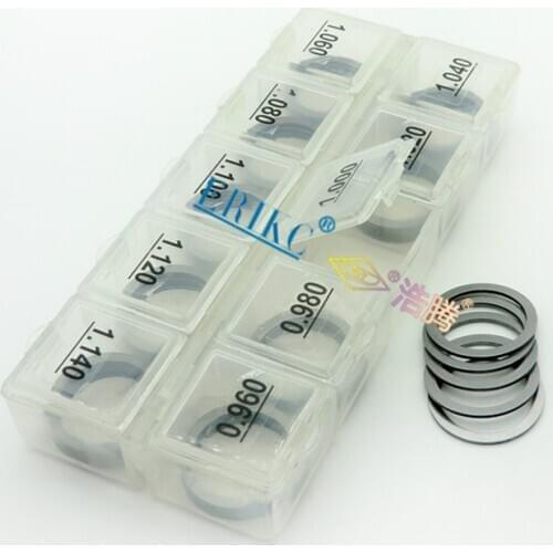 ERIKC 600 pcs Standard shims box Common Rail injector,gasket kit jetting dimension adjustment standard sealing washer contain