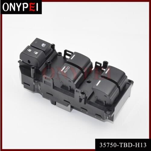 Power Window Master Control Switch 35750-TBD-H13 For 2008-2012 Honda Accord 2.4L 35750-TB0-H01 35750-TA0-A02 35750-TC0-P02