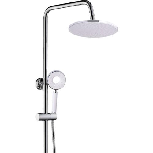 Round Self-Cleaning ABS Plastic Faucet Accessories Rainfall Shower Nozzle Bathroom Shower Head Set With 3 Functions Hand Shower