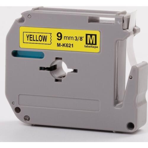 MK621 Tape Label M-K621 MK 621 9mm*8m black on yellow Label Tape for brother