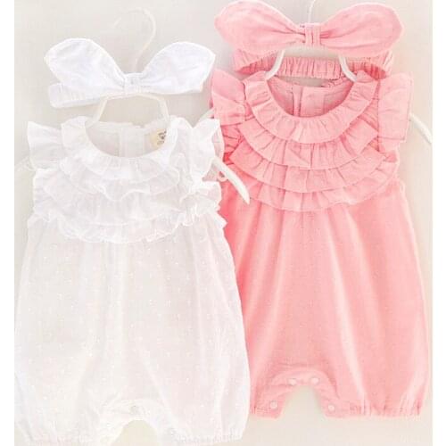 Summer Baby Girl Rompers Lace cotton Jumpsuit Floral Baby Clothing Princess Newborn Romper Newborn Baby Birthday Clothes