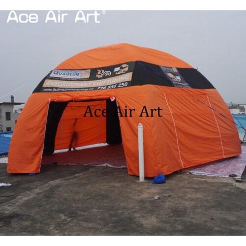 Mongolian style inflatable spider structure dome tent with removable wall Full cover oxford party tent for trade show