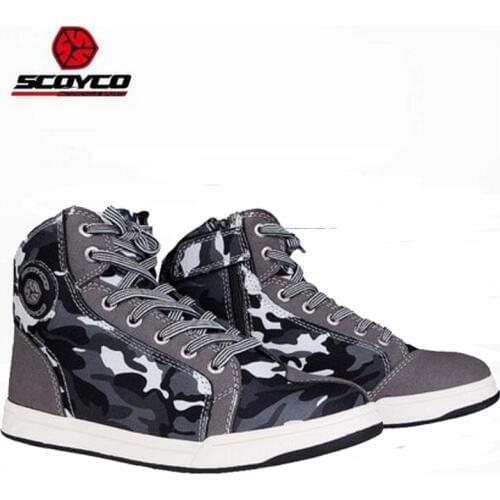 Autumn camouflage Motorcycle boots MT016 Scoyco knight protective Spring Motocross Motorbike Shoes size 39-40-41-42-43-44-45-46