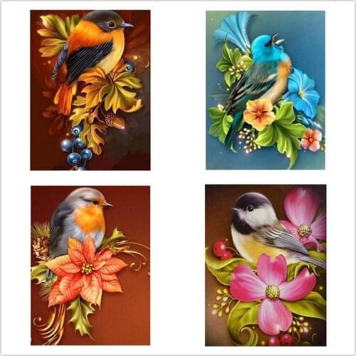 Dpsprue Diamond Painting Kit Cross stitch Full Square/Round Diamond Embroidery Animal Bird 5D DIY Mosaic Home Decor Gift