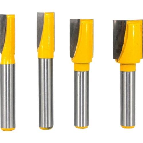 4 Pcs 8mm Shank Straight Router Bit Set 8mm 9.5mm 12mm 16mmTrimming Cutter for All Kinds of Straight Cut Routing