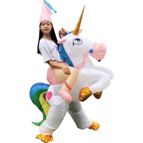 Parent -Child Halloween Inflatable Costumes Adult Kids Unicorn Cosplay Costume Christmas Party Role Play Disfraz for Kids Adult