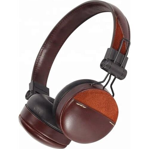 New style wood High quality Bluetooth wireless headphone Portable music handfree Gadgets rechargeable headset HEP-0116