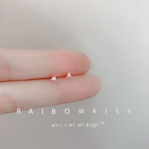 New Triangle Stud Earrings For Women Creative Geometry Trendy Metal Copper Ear Ring Best Friend Girl Gift Female Fashion Jewelry