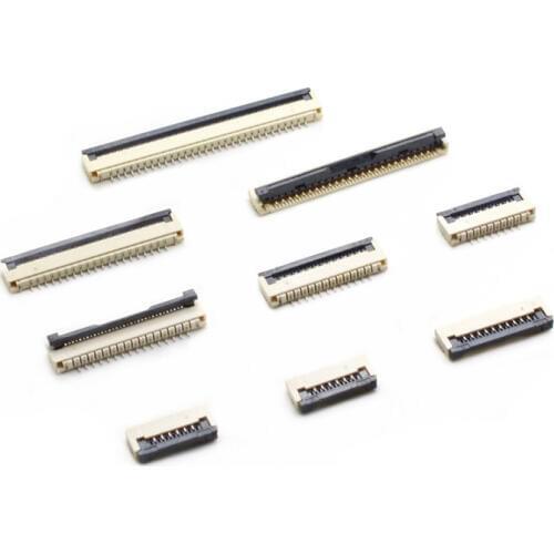WZSM NEW FFC FPC Flexible Cable Connector Socket flip through 1.0mm Pitch 4 pin 6 pin 8pin 10pin 12pin 14pin 16pin 20pin 24pin