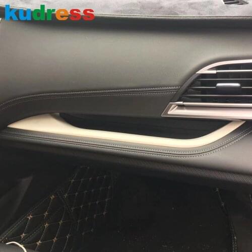 For Subaru Outback 2020 2021 2022 Carbon Fiber Front Storage Box Trim Cover Decoration Strip Car Interior Accessories LHD