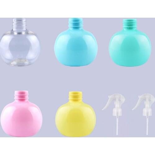30 X 120ml Macaron Colorful Ball Shape Makeup Refillable PET Plastic Bottle with Trigger Spray Pump Empty Salon Spray Bottles