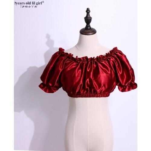 Festival Clothing Satin Tribal Belly Dance Chiffon Costume Top Bohemia Gypsy Top Dance Top Modern Dance HII01-05