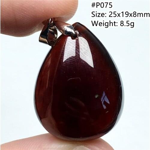 Top Natural Red Garnet Crystal Pendant Jewelry For Women Lady Men Healing Love Stone 25x19x8mm Beads Silver Clear Gemstone AAAAA