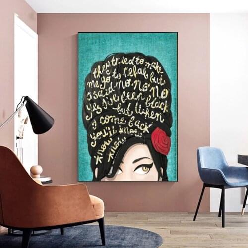Amy Winehouse Poster Star Music Singer Canvas Poster Print Art Wall Painting Home Decoration Gift Poster Customization