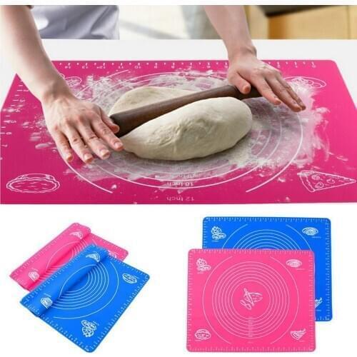Silicone Roll Cut Mat Rolling Cutting Pad Fondant Cake Dough Decorating Tool