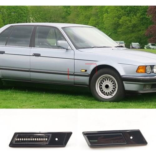 For BMW E32 E34 E36 1990-1996 M3 3 5 7 Series Led Dynamic Turn Signal Light Side Marker Fender Sequential Lamp Indicator Blinker