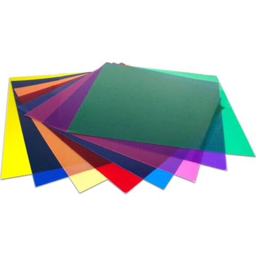 Universal 30 x 30 cm Pack of 8 Transparent Color Correction Lighting Gel Filter for Photo Studio Accessories