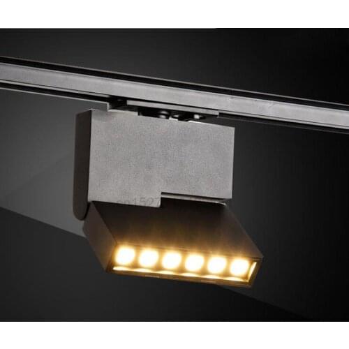 10PCS High Quality 6W 12W Adjustable LED Track Lights LED Rail Lamps AC85-265V Recessed Ceiling Lamps For Home Museum Shops