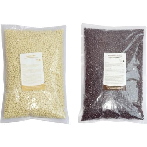 2Bags Hard Wax Bead Depilatory Solid Hot Film Waxing Pellets for Body Bikini