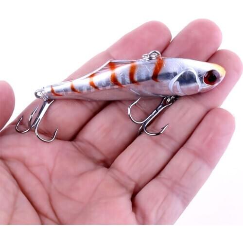 24g 7cm Fishing Lure Sinking Vibration Plastic Bass Perch Casting Hard Vib Fishing Bait Diving Fishing Bait Tackle Artificial