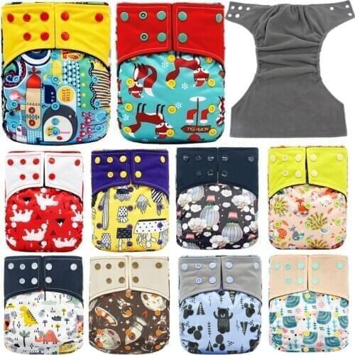 3 Layers Baby Cloth Diaper Bamboo Nappies Washable Reusable Waterproof Diapers Insert All-in-One Pocket Nappy