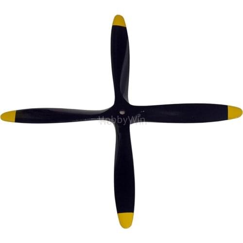 4 Blades 11x6 11x7 11x8 Nitro Engine Wood Propeller Black for RC Model Airplane Warbird Sporter Trainer
