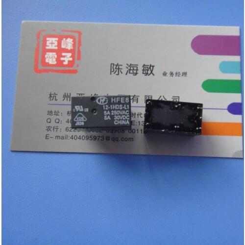 Free shipping lot (10 pieces/lot) HF HFE8-12-1HDS-L1 12VDC 5A DIP-6 Power Relay original New
