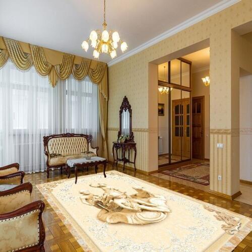 Free shipping custom flooring moisture proof non-slip living room bathroom wallpaper mural European children sculpture 3D floor