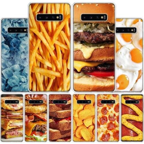 Hamburg French fries Pizza Cover Phone Case For Samsung Galaxy A51 A71 A70 A50 A40 A30 A20E A10S A41 A21 A01 A6 A7 A8 A9 Plus Co