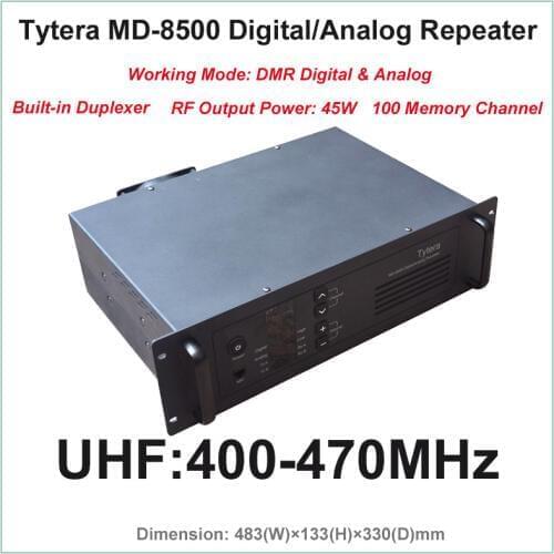 Tytera TYT MD-8500 UHF 400-470MHz DMR Digital & Analog Professional Walkie Talkie Repeater with Duplexer(RF Output Power 45W)