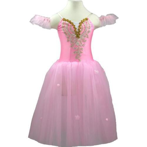 Child Romantic Professional Ballet Tutu Party Costume Modern Dance Fairy Long Tulle Dress Show Dance Child Girl Ballet Mujer Kid