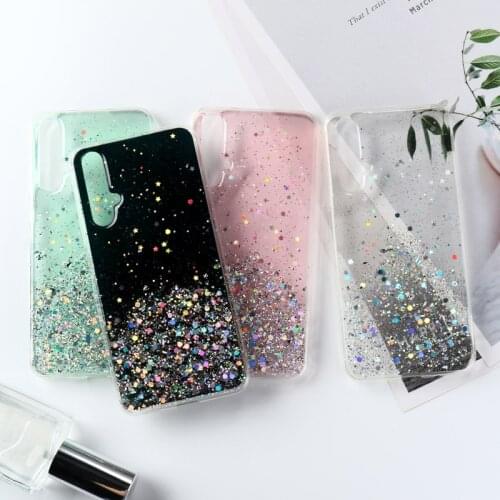 Epoxy Case For Huawei Nova 5T Cases Bling Glitter Etui Huawei P Smart Z Mate 20 10 Lite 30 Pro Nova 3i 3 2i 4 5i 5 7i 6 SE Cover