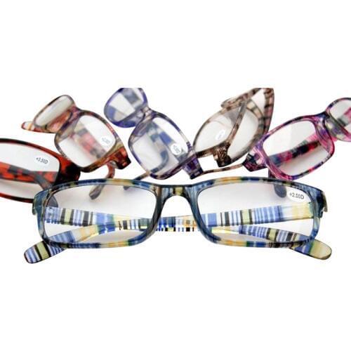 Eyesilove cheap colorful reading glasses for women men ultra-light reading eyeglasses lenses degree from +1.00 to +4.00