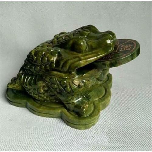 Copper Statue Collection Chinese Natural Jade Jade Carving Ornaments Jade Carved Jade Feng Shui Decoration Toad Animal Statue