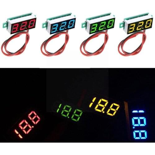 0.28 Inch 12V Mini LCD Digital Voltmeter Voltage 2 Wire Monitor Meter Panel Volt Green LED Red Detector Tester Blue I1B2