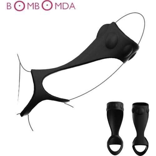 Penis Extender Sleeve Reusable Condoms Silicone Glans Cover Spike Dick Enlargement Cock Ring Erection Erotic Sex Toys For Men