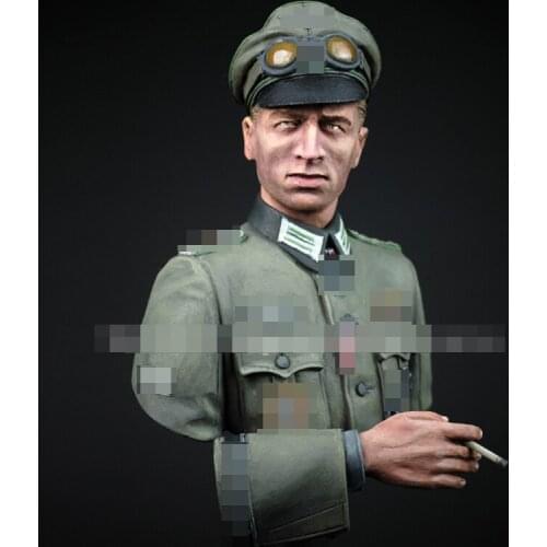 1/16 Resin Model Bust GK captain Military theme of World War II Unassembled and unpainted kit