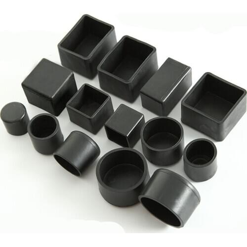 4pcs Square Chair Leg Caps Non-Slip Table Foot Dust Cover Socks Floor Protector Pads Pipe Plugs Furniture Leveling
