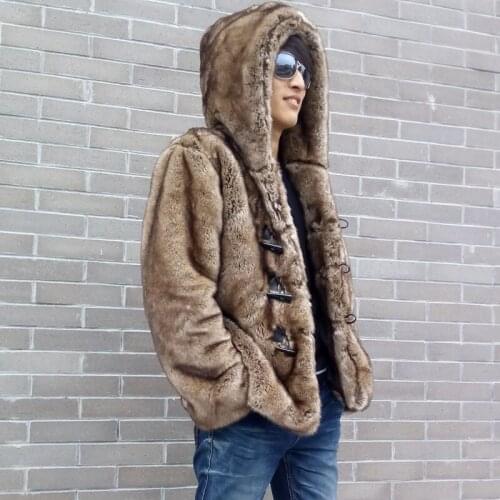 New style imitation mink fur short coat coat leisure whole mink fur mens imitation fur Korean version large size leisure