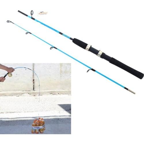 New 1.2M Portable Soft Tail Fiber Reinforce Plastic Lure Rod Telescopic Solid Raft Spining Fishing Pole
