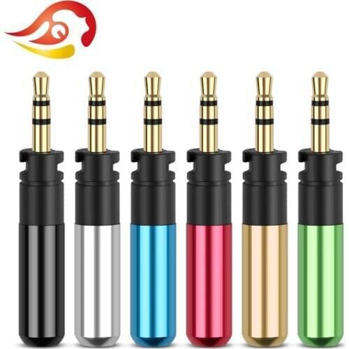 QYFANG 2.5mm 3 Pole Stereo Audio Jack Earphone Plug Bright Colorful Adapter Connector For Dynamic Bass-Driven Momentum Headset