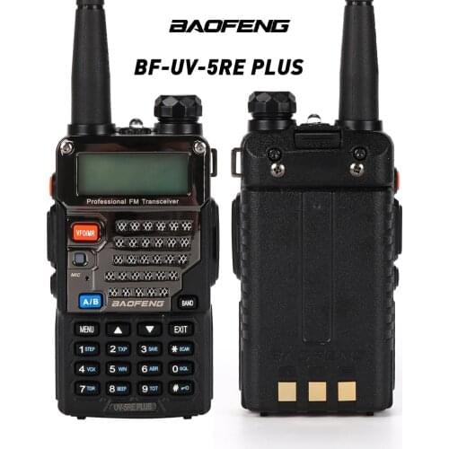 Baofeng BF-UV-5RE Plus Walkie Talkie Dual-Dand VHF/UHF CTCSS&CDCSS Two-way Radio Walkie Talkie 136-174MHZ/400-520HZ LCD Display