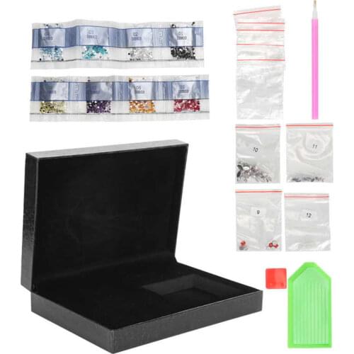 Diamond Jewelry Storage Box Painting Jewelry Box 5D DIY Desktop Storage Container Embroidery Kits Home Decor