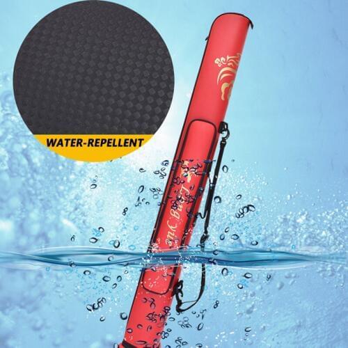 125 cm Fishing Bag PU Leather Folding Fishing Rod Reel Bag 1/2 Layer Fishing Tackle Storage Bags Travel Carry Bag Pesca XA158G