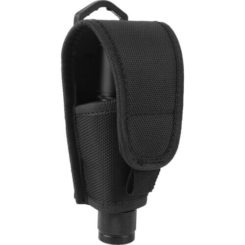 Tactical Nylon Flashlight Pouch Holster with Clip Flashlight Holder Belt Carry Case Quick Release Torch Case Pouch Cover