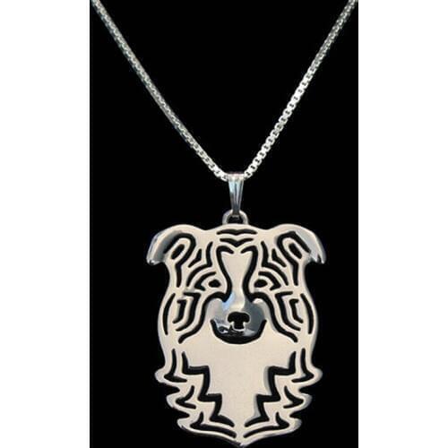 Gold Silver Color Border Collie Pendant Necklace Hunger Games Necklace Women Best Friend Choker 10pcs/lot
