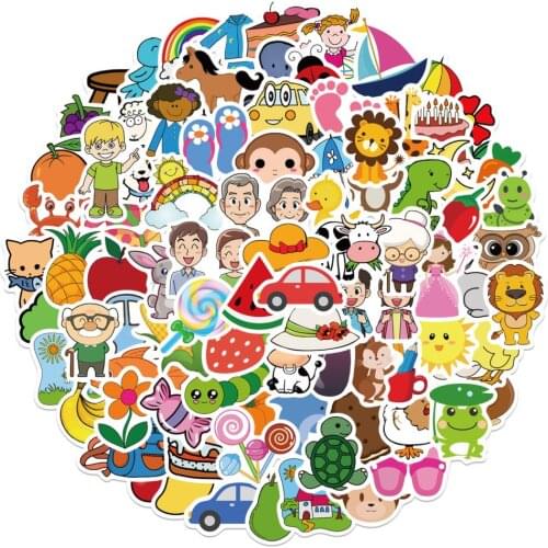 10/90PCS Cartoon Train the childrens attention Stickers Laptop Luggage Skateboard Bike Car Waterproof Sticker Decal Kid Toys